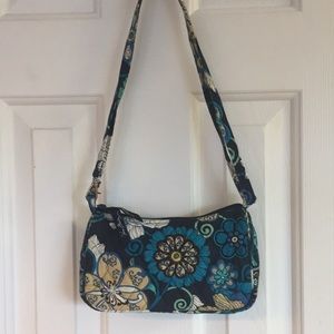 Vera Bradley USA Sm Mod Floral Blue crossbody bag